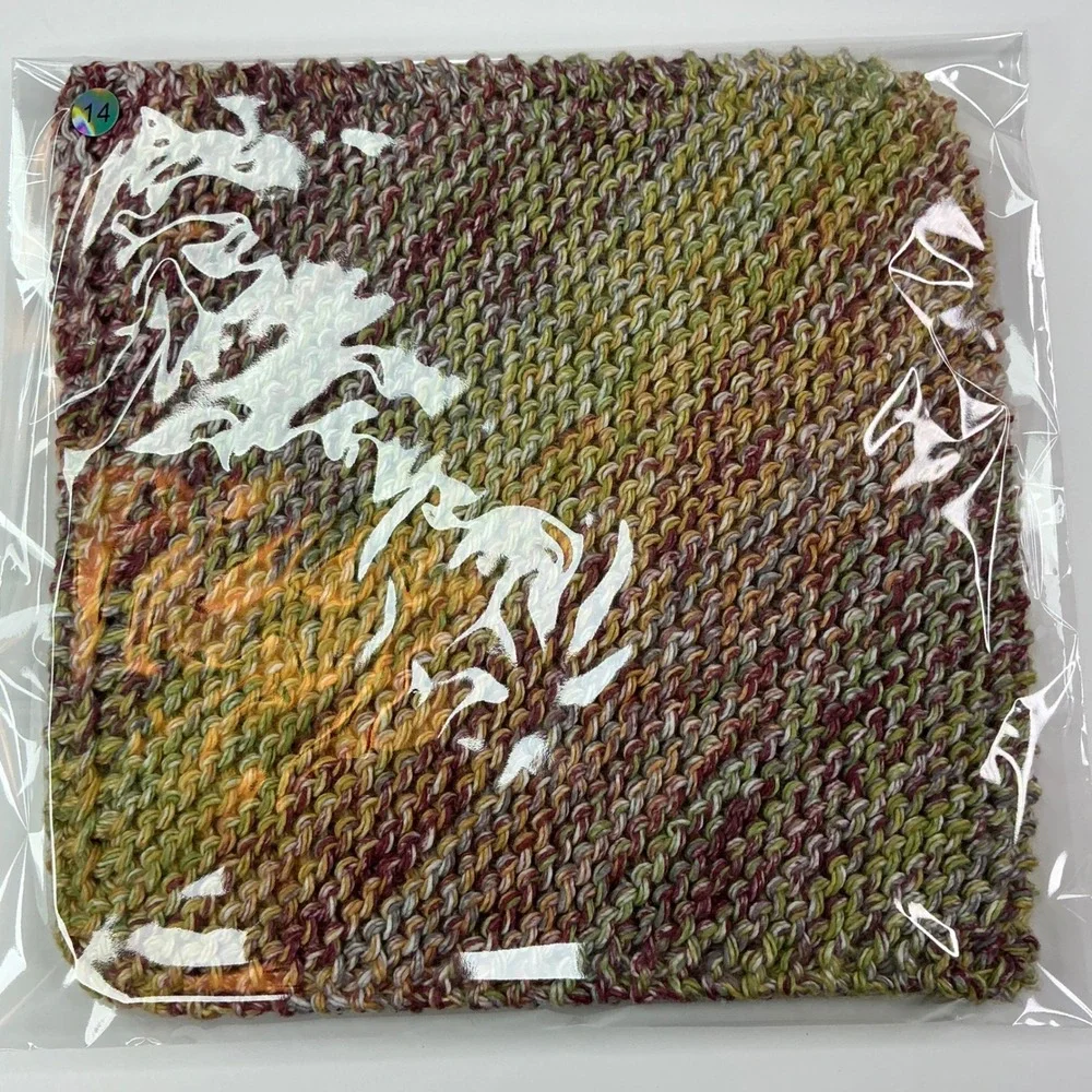 Handmade Nepalese Spices Dishcloth Set Unisex 6.5in Cotton Knit 2pc